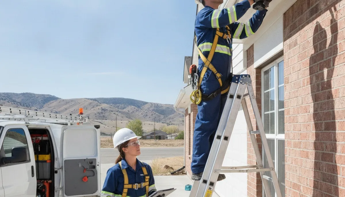 Plumber repairing pipes in Ogden, UT for a plumbing repair service