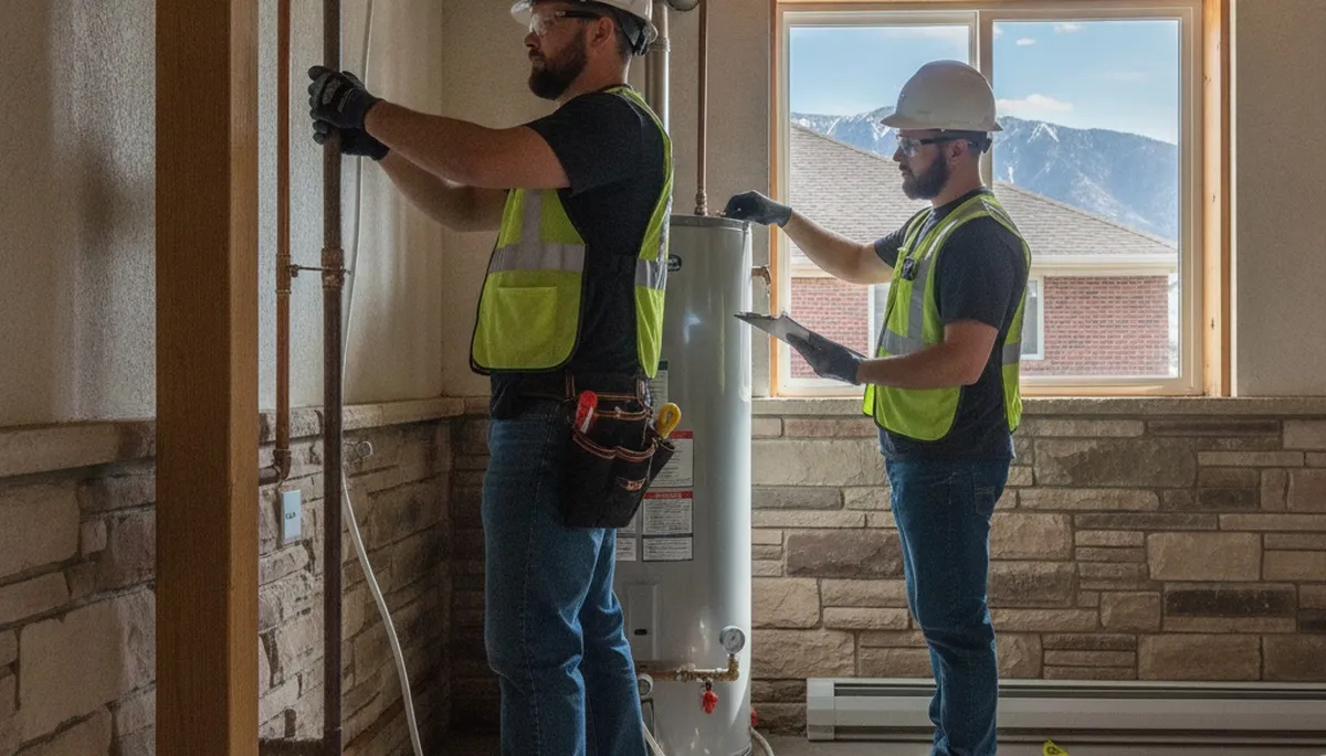 Plumber repairing pipe leak in Ogden, UT for residential plumbing service