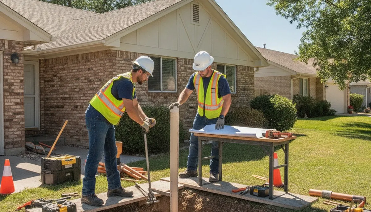 Plumber repairing a pipe in Ogden, UT for plumbing repair service