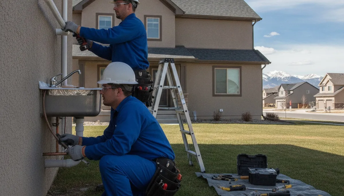 Plumber repairing a pipe in Ogden, UT for residential plumbing service