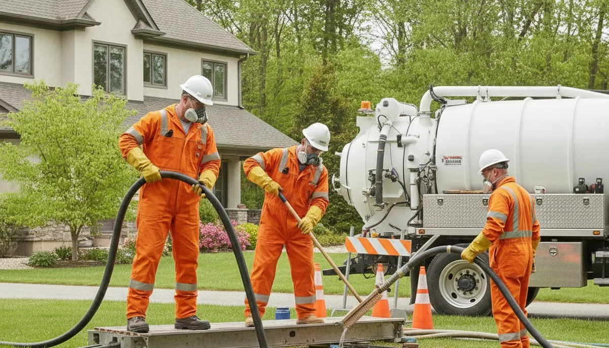 Ogden, UT plumber cleaning a septic tank for reliable home sewer maintenance