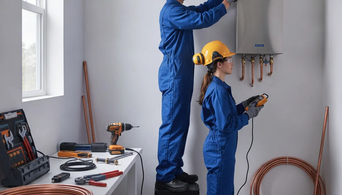 Tankless water heater installation in Ogden, UT by On Call Plumbers