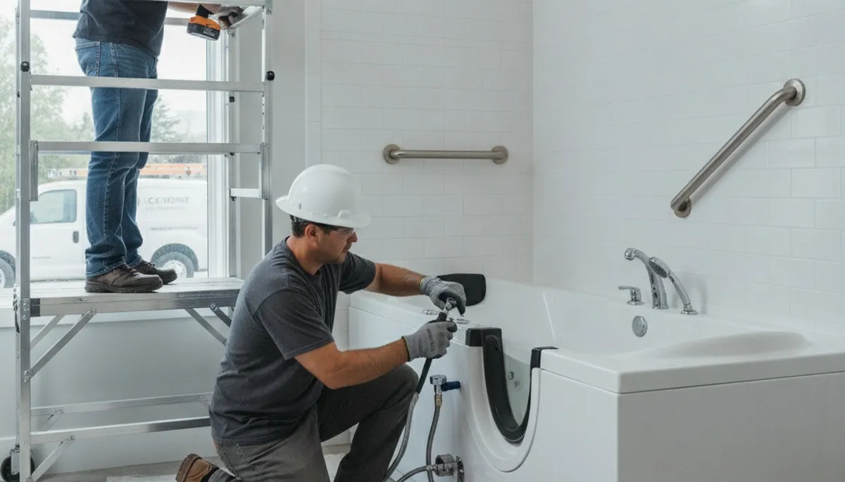 Walk-in tub installation by Ogden, UT plumbers for safer, accessible bathroom upgrades
